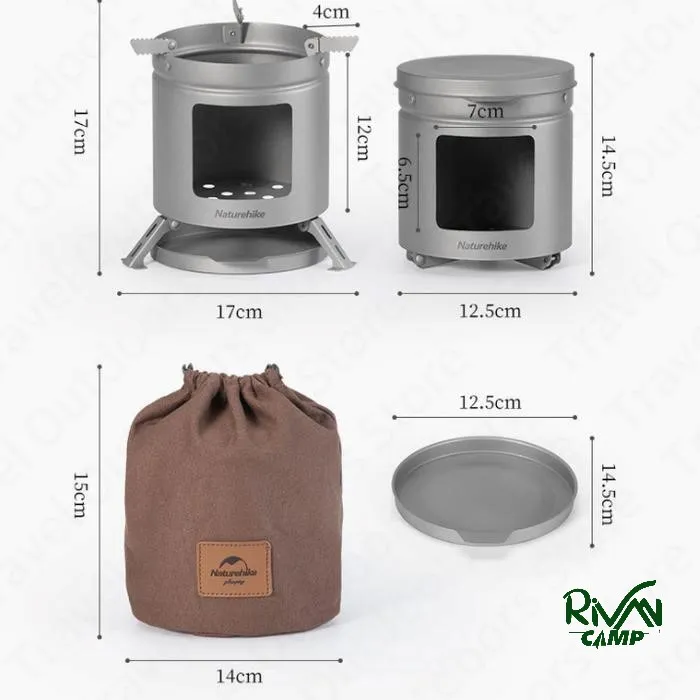 اجاق هیزمی تیتانیومی نیچرهایک مدل NH20RJ005